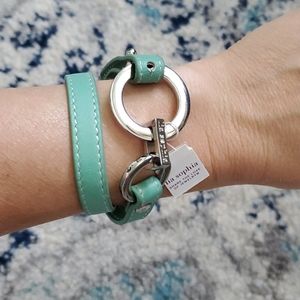 Lia Sophia Leather Mint Wrap Bracelet